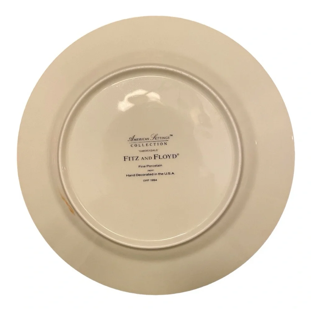 Pair of Fitz and Floyd salad plates “Gardendale” from the American Settings - Picture 7 of 7